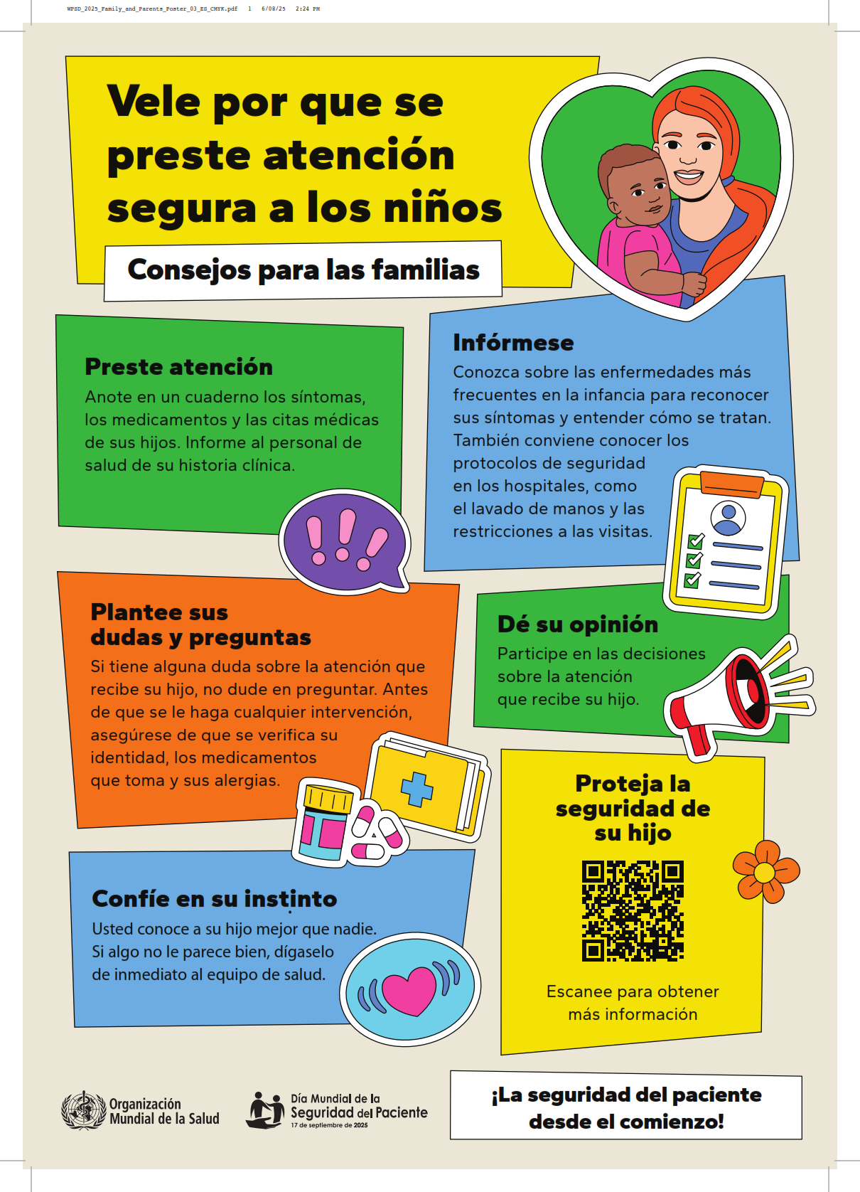 Póster para Familias - Día Mundial de la Seguridad del Paciente