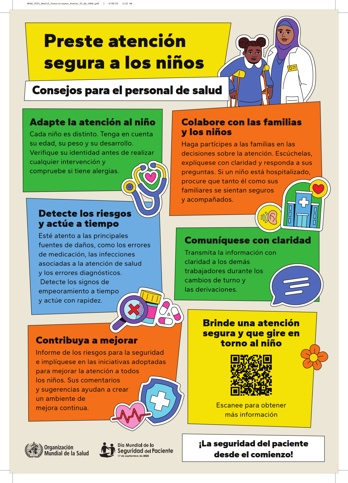 Póster para Profesionales de la Salud - Día Mundial de la Seguridad del Paciente